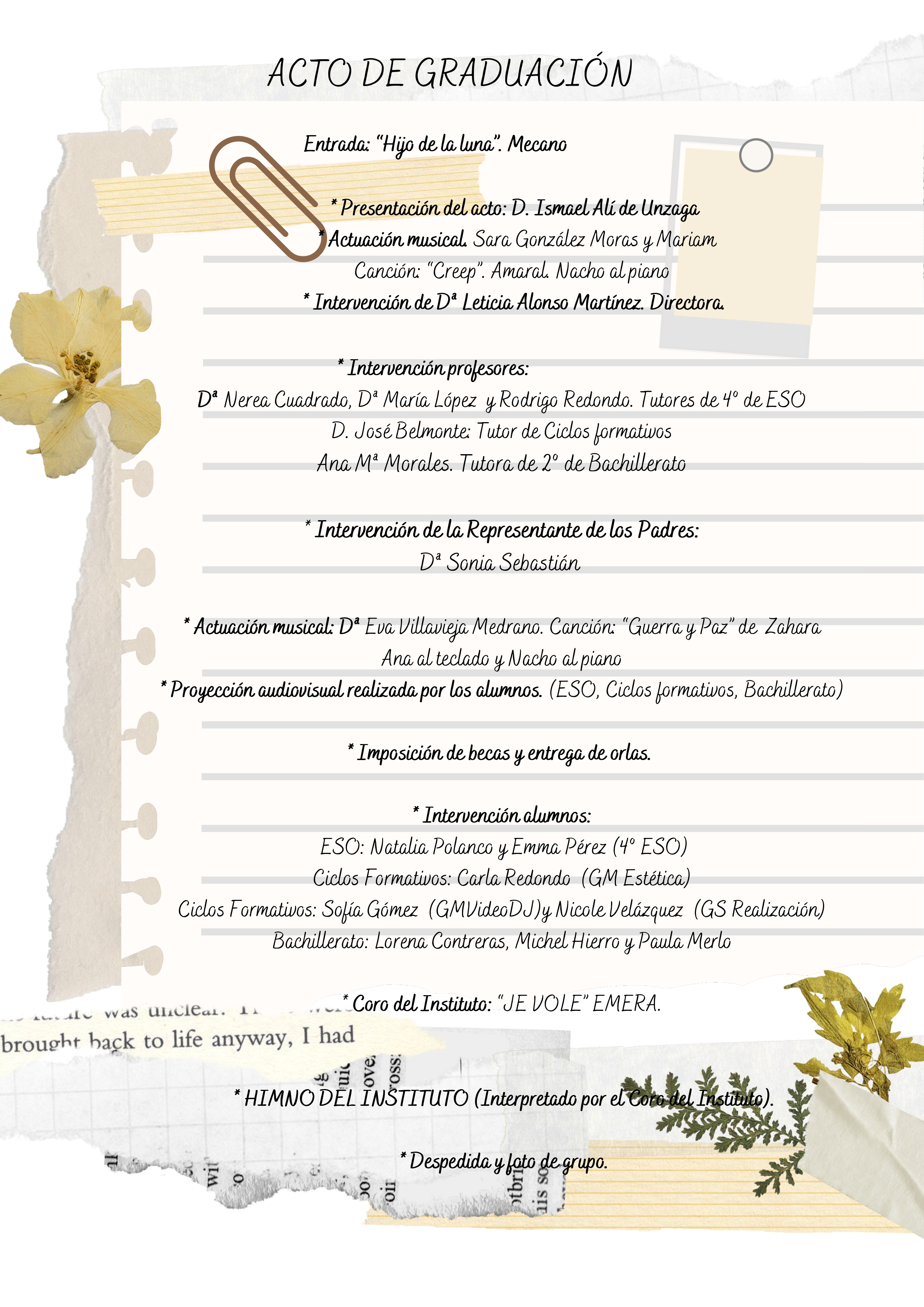 Acto graduación 2